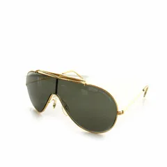 レイバン RAY BAN ヴィンテージ WINGS ボシュロム USA製 B＆L サングラス ユニセックス メタルフレーム ロゴ刻印 一眼 灰 グレー 金 ゴールド /MP ■GY18