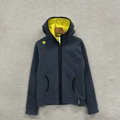 デサント カジュアル 刺繍 ロゴ フリース フリース フード ジップアップ 85 A02422