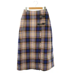 アーバンリサーチ サニーレーベル URBAN RESEARCH Sonny Label ラップチェックプリーツスカート F ネイビー マルチカラー /ES ■OS