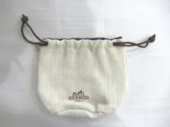 美品　正規品　HERMES 　エルメス 　アクセサリーポーチ　 巾着ポーチ  　ヘリンボーン