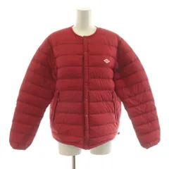 ダントン DANTON クルーネック インナーダウンジャケット ロゴ ナイロン M 赤 レッド DT-A0001 /AN43