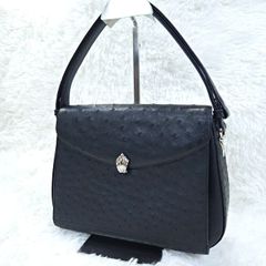 高級皮革 本物 本革 ハンドバッグ セミショルダーバッグ ブラック 黒 
