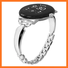 【新品】 [Miimall] コンパチブルgoogle pixel watch 2 バンド亜鉛金属 調整可能 軽量 きらきらベルト ビジネス風 グーグルpixel watch2/1 交換バンド（シルバー） 1