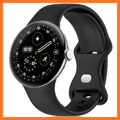 【新品】 [HeeNia] バンド Google Pixel Watch 4/Pixel Watch 3 (45mm) 対応 シリコン ストラップ ループ 交換ベルト時計ベルトスポーツ 柔らかい 防水性 軽量 自由調整 通気穴 ピクセルウォッチ4 バンド 1
