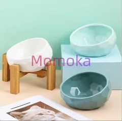 ペット食器 陶器 おしゃれ 猫 犬 フードボウル 皿 可愛い 食事 餌入れ 水入れ 台 犬 猫 食器 給水器 給餌器 食べやすいフードボウル エサ入れ2255881