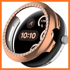 【新品】 CIOODDW for Google Pixel Watch 1/2/3/4 41mm 45mm カバー ダブルダイヤモンド キラキラ 超簿軽量 PC素材 耐衝撃 装着簡単 google pixel watch 対応 可愛い 傷防止 簡単に取り付 1