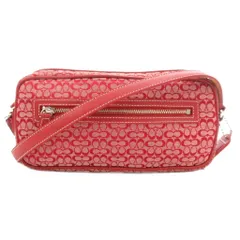 コーチ COACH 6341 ミニシグネチャー ショルダーバッグ 斜め掛け クロスボディ キャンバス 赤 レッド /GV ■GY18