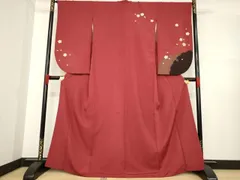 平和屋着物●小振袖　二尺袖　雪輪花文　金彩　正絹　逸品　AABE2467ck