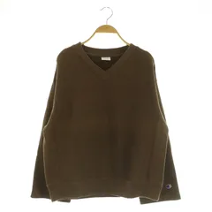 チャンピオン CHAMPION Vネックスウェットトップス 長袖 裏起毛 M ブラウン /MY ■OS