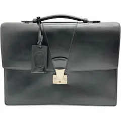 【CARTIER/カルティエ】マストライン トラディション ブリーフケース レザー ブラックレザー/シルバー金具 メンズ 【中古】【真子質店】【BL】のサムネイル