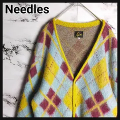 【激レア】Needles ニードルス モヘア カーディガン M マルチカラー 総柄 幾何学 グランジ カートコバーン 芸能人着用 完売 入手困難
