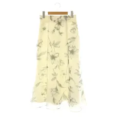 マイストラーダ Mystrada フラワープリントスカート マーメイドスカート 36 アイボリー グレー /CX ■OS