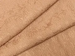 平和屋着物●上質な色無地　花唐草地紋　ときがら茶色　正絹　逸品　AABE1658fy