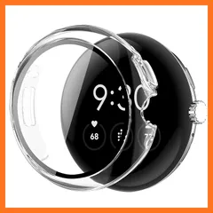 【新品】 YUGYUG 対応 Google Pixel Watch 3 ケース PC素材 一体型 ピクセルウォッチ3 カバー 超薄型 高透過率 二重構造 全面保護 キズ防止 軽量 強化ガラス 防滴 防塵(41mm,クリア) 0