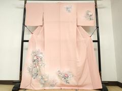 平和屋着物○洗える最高級着物 ＜英＞はなぶさ謹製 色無地 灰桜色