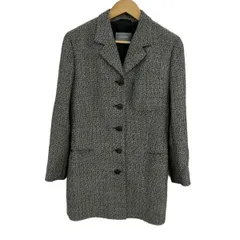 AGNONA(アニオナ) コート サイズ42 L レディース - 白×黒 長袖/春/秋