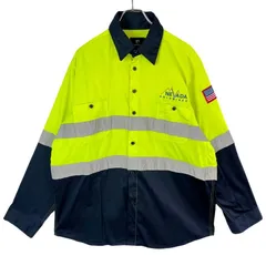 ガーディアンGuardian長袖ワークシャツリアルワークウェア反射材リフレクターシャツ企業ロゴ刺繍ワッペン金鉱山NevadaGoldMines黄色イエロー紺ネイビー灰色グレー星条旗アメリカ国旗テック系アメカジグランパコアvintageヴィンテージ51022