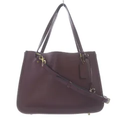 コーチ COACH タイラー キャリーオール 2way トートバッグ ストラップ付き ショルダーバッグ ロゴ エンジ