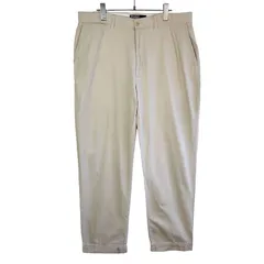 90s00sポロバイラルフローレンPolobyRalphLaurenノータックチノパンツPOLOCHINOポロチノPROSPECT PANTプロスペクトパンツポニーロゴ刺繍ワンポインベージュY2Kグランパコアアメトラvintageヴィンテージ51107