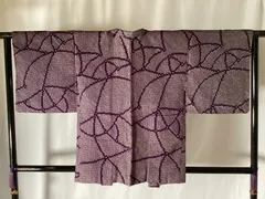羽織/未使用品/正絹/紫/絞り/紐なし/仕立上がり/美品/11308