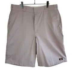 Dickiesディッキーズ42283ワークショーツハーフパンツショートパンツツイル生地ロゴタグワンポイント灰色グレーシルバーセルフォンポケットスケーターファッションストリートローライダーアメカジloosefitルーズフィットvintageヴィンテージ51107