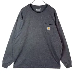 CarharttカーハートTK0126長袖TシャツロンT胸ポケT胸ポケット杢ヘザー灰色ダークグレーロゴタグワンポイントビッグサイズゆるダボオーバーサイズ西海岸アメカジストリートloosefitルーズフィットvintageヴィンテージ51108