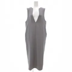 N.Natural Beauty Basic N.ナチュラルビューティーベーシック キーネックストレートジャンパースカート ワンピース ロング ノースリーブ M グレー /UO