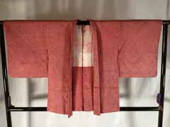 羽織/未使用品/正絹/赤/絞り/紐なし/仕立上がり/美品/11097