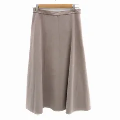 アンタイトル UNTITLED フレアスカート ロング丈 フェイクスエード 3 L グレージュ /HO19