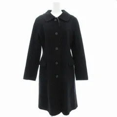 フランコフェラーロ FRANCO FERRARO ステンカラーコート ロング カシミヤ混 アンゴラ混 3 黒 ブラック /GVのサムネイル