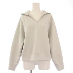セオリーリュクス theory luxe 24AW RICHMOND JORDANA プルオーバーパーカー 長袖 Vネック ショート丈 ストレッチ 無地 38 ライトグレー /BBのサムネイル