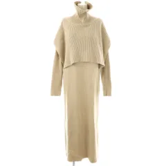 アパートバイローリーズ apart by lowrys 2セット Acリブベスト2Pワンピース ニット F ベージュ /ES ■OS ■SH