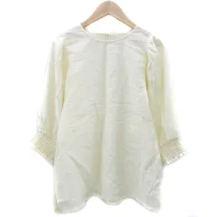 アー・ヴェ･ヴェ ミッシェルクラン a.v.v ブラウス カットソー 七分袖 クルーネック M アイボリー /YM1