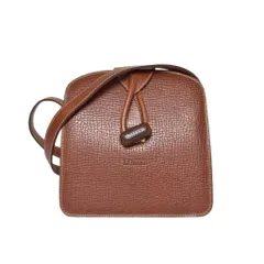 ロエベ LOEWE ヴィンテージ オールド ターンロック スクエア ショルダーバッグ トグルボタン レザー 茶 ブラウン ☆AA★のサムネイル