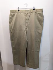 90s　USA製　Dickies　ディッキーズ　ワークパンツ　874　ベージュ　TALONジップ　W44　ビッグサイズ