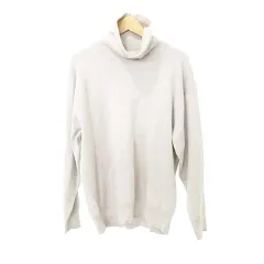 グリーンレーベルリラクシング ユナイテッドアローズ green label relaxing ニット セーター 長袖 タートルネック Lサイズ ライトグレー ■YHS9