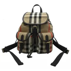 🎀バーバリー バッグ リュック BURBERRY キャンバス チェック柄 バックパック 8123101 (アーカイブベージュ) レディース