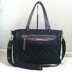 ラシット ショルダーバッグ トートバッグ A4 モノグラム ハンドバッグ 総柄 2way  russet レザー ナイロン ネイビー 通勤通学 オフィス