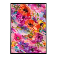 【B3サイズ（約36x51cm）】【lh-poster-10988】アーティスティックフラワー ポスター フレーム付き 花 絵画 アート 画家 名画 コンセプトアート 油絵 水彩画 絵具 リビング 寝室 玄関 インテリア 