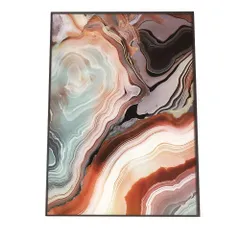 【B4サイズ（約25x36cm）】【lh-poster-1099】アゲートスライス メノウ マーブル 大理石 ポスター フレーム付き   パワーストーン ジュエリー 石 琥珀 カラフル