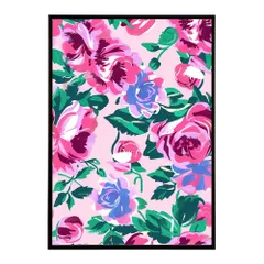 【A0サイズ（約84x119cm）】【lh-poster-10991】アーティスティックフラワー ポスター フレーム付き 花 絵画 アート 画家 名画 コンセプトアート 油絵 水彩画 絵具 リビング 寝室 玄関 インテリア 