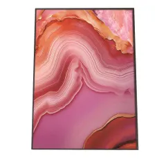 【B4サイズ（約25x36cm）】【lh-poster-1105】アゲートスライス メノウ マーブル 大理石 ポスター フレーム付き   パワーストーン ジュエリー 石 琥珀 カラフル