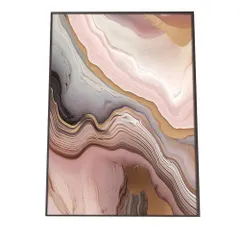 【B4サイズ（約25x36cm）】【lh-poster-1106】アゲートスライス メノウ マーブル 大理石 ポスター フレーム付き   パワーストーン ジュエリー 石 琥珀 カラフル