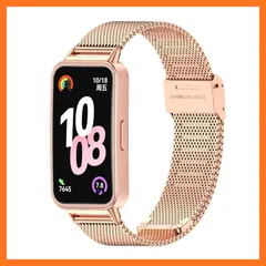 【新品】 [MIJOBS] Huawei Band 10/Band 10 Aluminum Edition/9/8 スマートウォッチバンド ステンレススチールメタル交換用ブレスレット 取り付け簡単 調節可能なビジネススタイル 時計バンド ファーウェイバンド 0