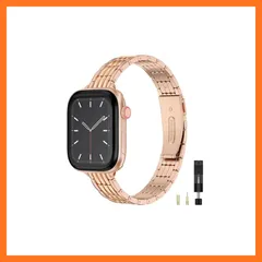 【新品】 コンパチブル Apple Watch バンド 細身 ステンレス 38/40/41/42mm あっふウォッチバンド レデース おしゃれ クラシック アップルウォッチ交換ベルト 可愛い メタル ベルト for iWatch Series 11 10  1