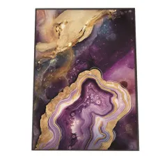 【A4サイズ（約21x30cm）】【lh-poster-1109】アゲートスライス メノウ マーブル 大理石 ポスター フレーム付き   パワーストーン ジュエリー 石 琥珀 カラフル