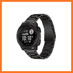 【新品】 Garmin Instinct 1/2 ソーラーウォッチバンド用メタルバンド、Instinct 3 45mm ソリッドステンレススチール交換用リストバンドストラップ メンズ Garmin Instinct Tactical/Tide/Esports/