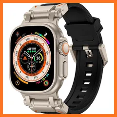 【新品】 BinGeLi コンパチブル Apple Watch バンド 49mm 46mm 45mm 44mm 42mm アップルウォッチ スポーツ バンド TPU 交換用 ベルト 耐衝撃 防水 防汗メンズ Watch Ultra3/2/1 Series 0