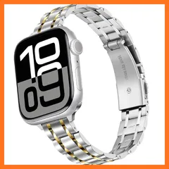 【新品】 [HITZEE] 薄い金属 Band コンパチブル Apple Watch バンド 42mm （シリーズ 10） 41mm 40mm 38mm 女性用スリムステンレススチールバンド Apple Watch シリーズ 10 9 8 7 SE2/SE 6