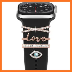 【新品】 コンパチブル アップルウォッチ バンド Ultra3 Ultra 49mm se se3 series 11 10 9 8 7 5 6 4 3 チャーム アクセサリー キラキラ レディース、DIY 、かわいい、人気、メタル装飾リング、 コンパチブ 1